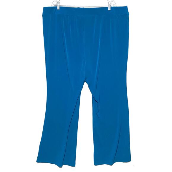 Lane Bryant Pull On Pants Aqua Womens Plus 22 / 24 Stretch Polyester Spandex - Picture 3 of 7